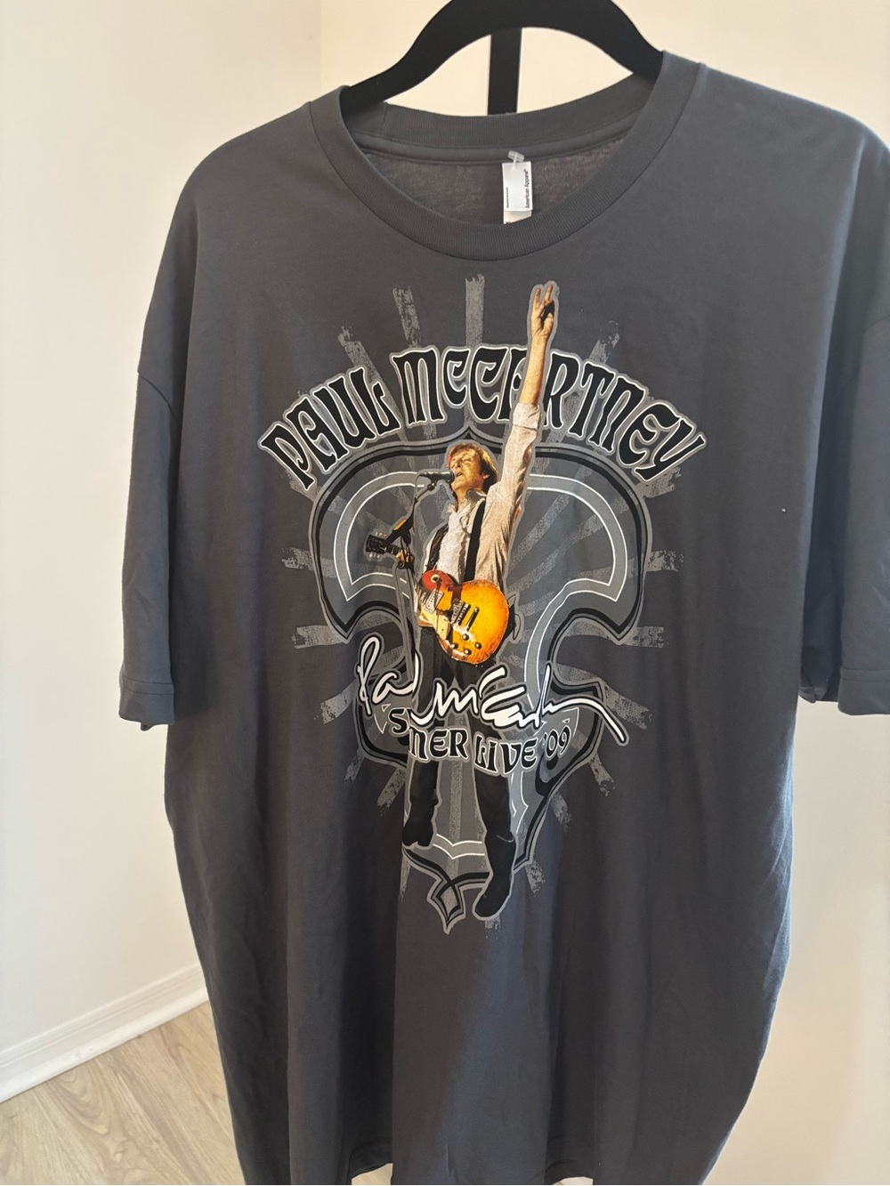 Paul McCartney- Charcoal Black Graphic T-shirt